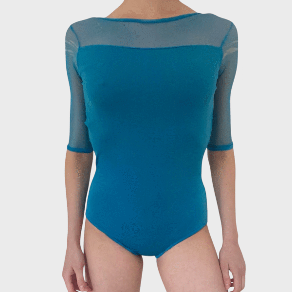 Bright blue leotard