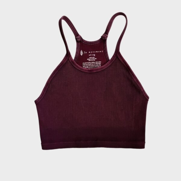 Burgundy crop top - Image 2