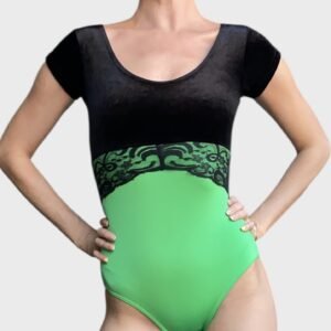 Bright green leotard