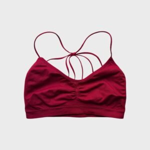 Red sports bra
